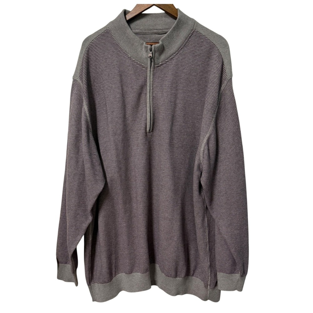 Cutter & Buck Pullover Mens 3XB 1/4 Quarter Zip Sweater Layering Heritage Mock